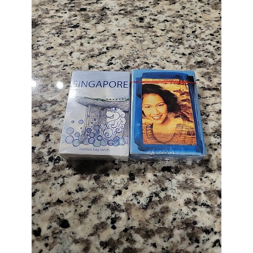 Lot Of 2 Singapore Airlines Playing Cards Deck Unopened But‎ Has Package Damage